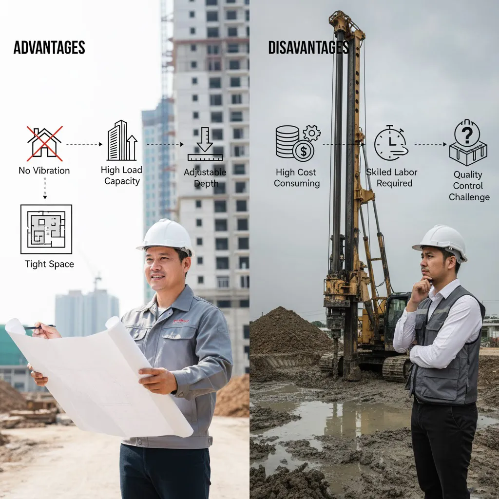 เสาเข็มเจาะ ข้อดี ข้อเสีย ที่ผู้รับเหมาและเจ้าของโครงการต้องรู้