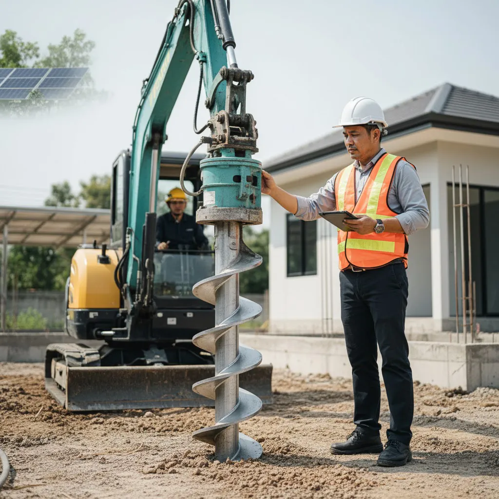 นวัตกรรมฐานราก บริการติดตั้ง เสาเข็มเหล็กสกรู เพื่อความมั่นคงที่ยั่งยืน